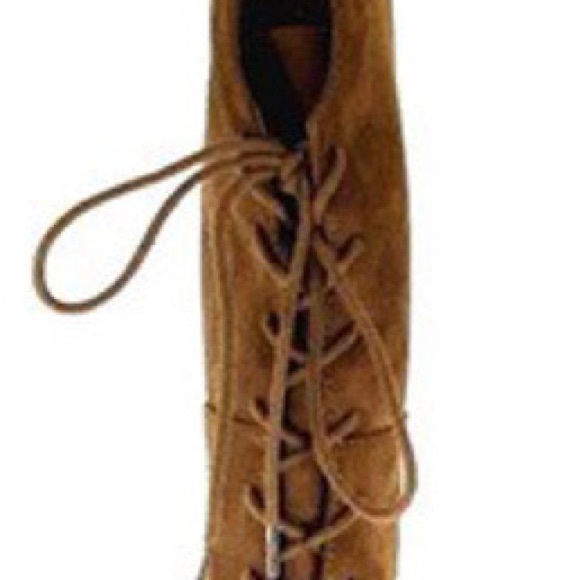 Chestnut Over-the-Knee Corset Back Boots - Picture 4 of 4